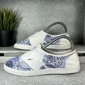 Vans Low Top Artsy Paisley Patterned Sneakers Shoes Size 7.5